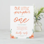 小さなかぼちゃパーティーのお誘い 招待状 (スタンド正面)