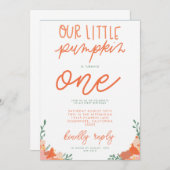 小さなかぼちゃパーティーのお誘い 招待状 (正面/裏面)