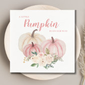 小さなかぼちゃピンクの赤ちゃんシャワー スタンダードカクテルナプキン