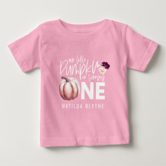 小さなかぼちゃフローラ秋1日 ベビーTシャツ (正面)