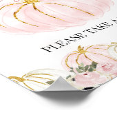 小さなかぼちゃベビーは甘いサイン ポスター (角)