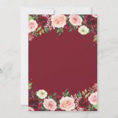 小さなかぼちゃ秋フローラ赤ちゃんシャワー招待 招待状 (裏面)