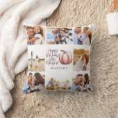 小さなかぼちゃ紫色のピンクのフローラ数々の写真 クッション (ブランケット)