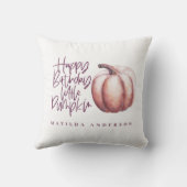 小さなかぼちゃ紫色のピンクのフローラ数々の写真 クッション (裏面)