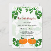 小さなかぼちゃ２つ 招待状 (正面)