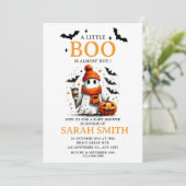 小さなかわいいブーはほとんど赤ちゃんシャワー 招待状 (スタンド正面)