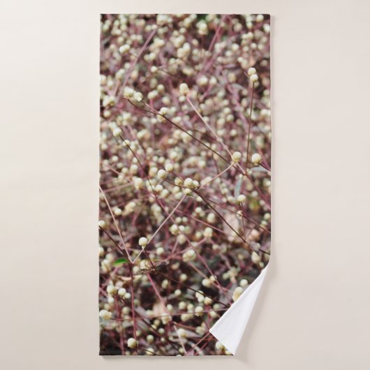 小さなかわいい小さなボール形の型枠野生の白いブッシュ バスタオル (バスタオル)