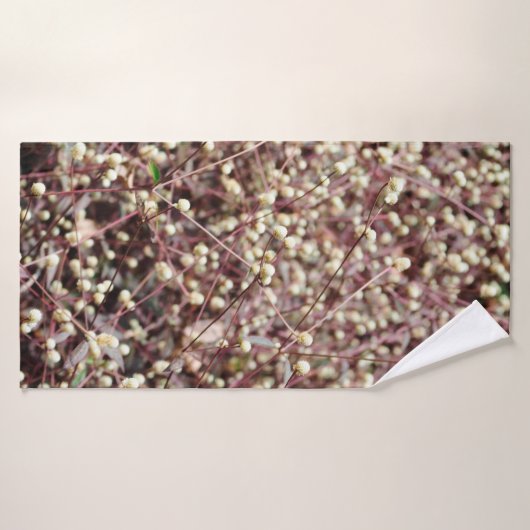 小さなかわいい小さなボール形の型枠野生の白いブッシュ バスタオル (バスタオル)