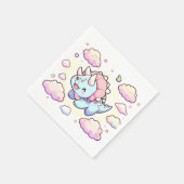 小さなかわいい恐竜の赤ちゃんシャワー スタンダードカクテルナプキン (角)