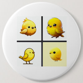 小さなかわいい黄色いデザインを持つボタン 缶バッジ