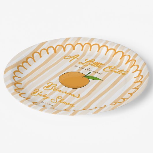 小さなかわいこちゃんお洒落の赤ちゃんシャワーカスタム ペーパープレート (アングル)