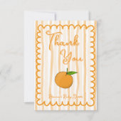 小さなかわいこちゃんお洒落の赤ちゃんシャワー サンキューカード (正面)