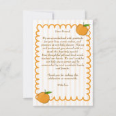 小さなかわいこちゃんお洒落の赤ちゃんシャワー サンキューカード (裏面)