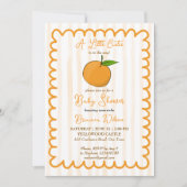 小さなかわいこちゃんお洒落の赤ちゃんシャワー 招待状 (正面)