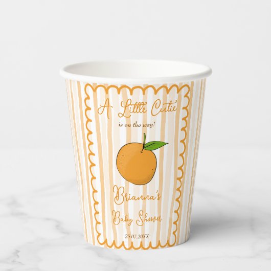 小さなかわいこちゃんお洒落の赤ちゃんシャワー 紙コップ (裏面)