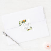 小さなかわいこちゃんがウェイスクエアラベルに載っている スクエアシール (封筒)