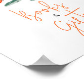 小さなかわいこちゃんがオレンジ色の本と贈り物に ポスター (角)