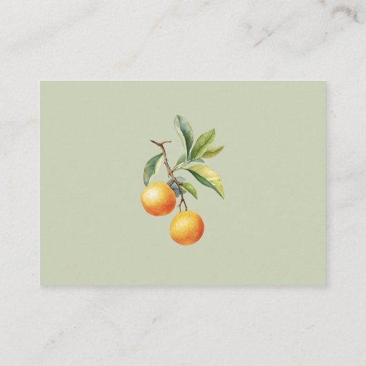 小さなかわいこちゃんがオレンジ色の本のベビーに向かっている エンクロージャーカード (裏面)