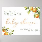 小さなかわいこちゃんがオレンジ色の歓迎に向かっている ポスター (正面)