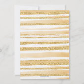 小さなかわいこちゃんがオレンジ色の赤ちゃんシャワーの途中にある 招待状 (裏面)