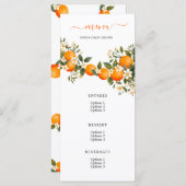 小さなかわいこちゃんがオレンジ色の赤ちゃんシャワーを浴びる メニュー (正面/裏面)