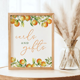 小さなかわいこちゃんがカードとギフトのサインを途中にある ポスター