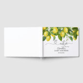 小さなかわいこちゃんがレモンの赤ちゃんシャワーの途中にある ゲストブック (全面)