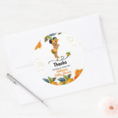 小さなかわいこちゃんが彼女の方法ベビーシャワーのシール ラウンドシール (封筒)