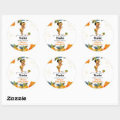 小さなかわいこちゃんが彼女の方法ベビーシャワーのシール ラウンドシール (シート)