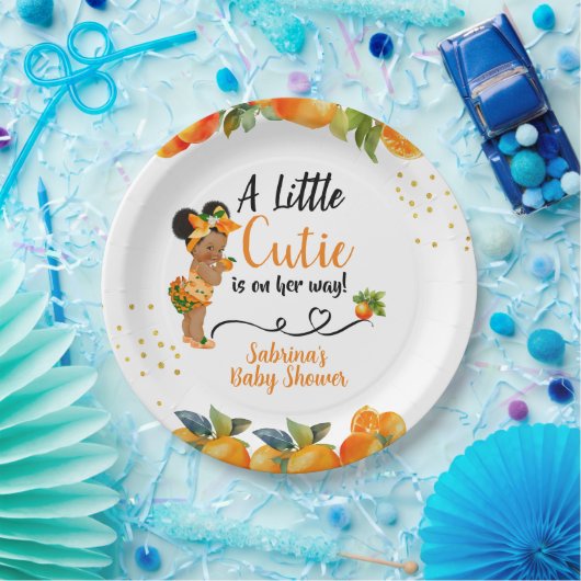 小さなかわいこちゃんが彼女の方法ベビーシャワープレート ペーパープレート (パーティー)