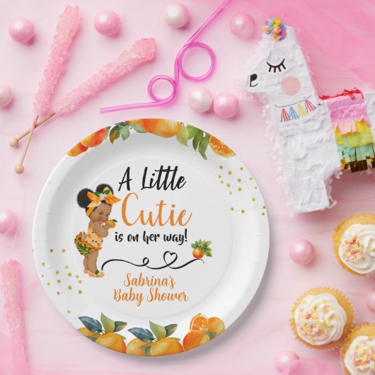 小さなかわいこちゃんが彼女の方法ベビーシャワープレート ペーパープレート (パーティー)