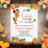 小さなかわいこちゃんが彼女の方法ベビーシャワー招待状 招待状
