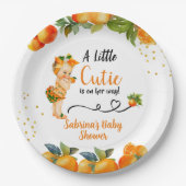 小さなかわいこちゃんが彼女の方法ベビーシャワー ペーパープレート (正面)