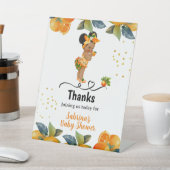 小さなかわいこちゃんが彼女の方法ベビーシャワー 台座サイン (インサイチュ)