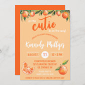 小さなかわいこちゃんが行く!赤ちゃんシャワー 招待状 (正面/裏面)