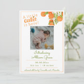 小さなかわいこちゃんが誕生の発表だ 案内状 (スタンド正面)