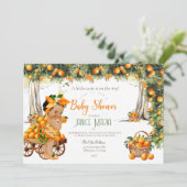 小さなかわいこちゃんが赤ちゃんシャワーの招待に向かっている 招待状 (スタンド正面)