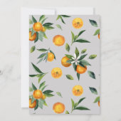 小さなかわいこちゃんが赤ちゃんシャワーの招待に向かっている 招待状 (裏面)