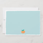 小さなかわいこちゃんが赤ちゃんシャワーの途中にある 招待状 (裏面)