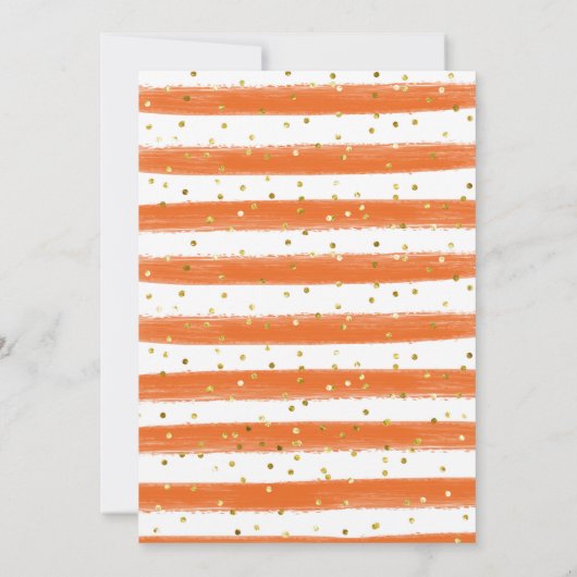 小さなかわいこちゃんが赤ちゃんシャワーの途中にある 招待状 (裏面)