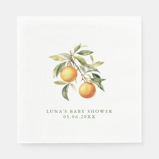 小さなかわいこちゃんが赤ちゃんシャワーを浴びている スタンダードランチョンナプキン (正面)