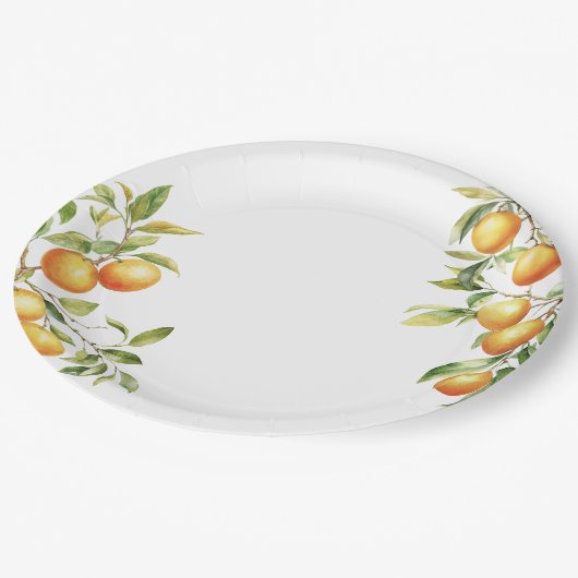 小さなかわいこちゃんが赤ちゃんシャワーを浴びている ペーパープレート (アングル)