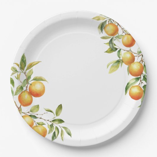 小さなかわいこちゃんが赤ちゃんシャワーを浴びている ペーパープレート (正面)