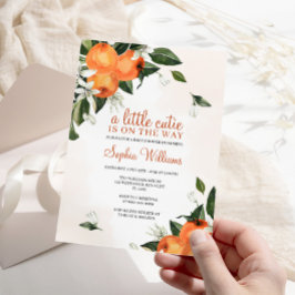 小さなかわいこちゃんが赤ちゃんシャワーを浴びている 招待状