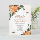 小さなかわいこちゃんが赤ちゃんシャワーを浴びている 招待状 (スタンド正面)