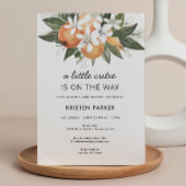 小さなかわいこちゃんが赤ちゃんシャワーモダンを浴びる 招待状