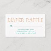 小さなかわいこちゃんが途中おむつラッフルカードにある エンクロージャーカード (正面)