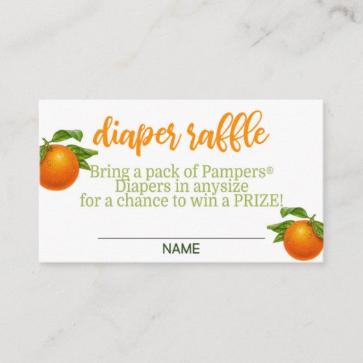 小さなかわいこちゃんが途中おむつラッフルカードC エンクロージャーカード (正面)