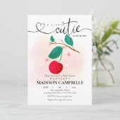 小さなかわいこちゃんが途中さくらんぼ招待状 招待状 (スタンド正面)