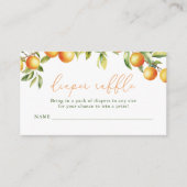 小さなかわいこちゃんが途中でオレンジのおむつラッフル エンクロージャーカード (正面)